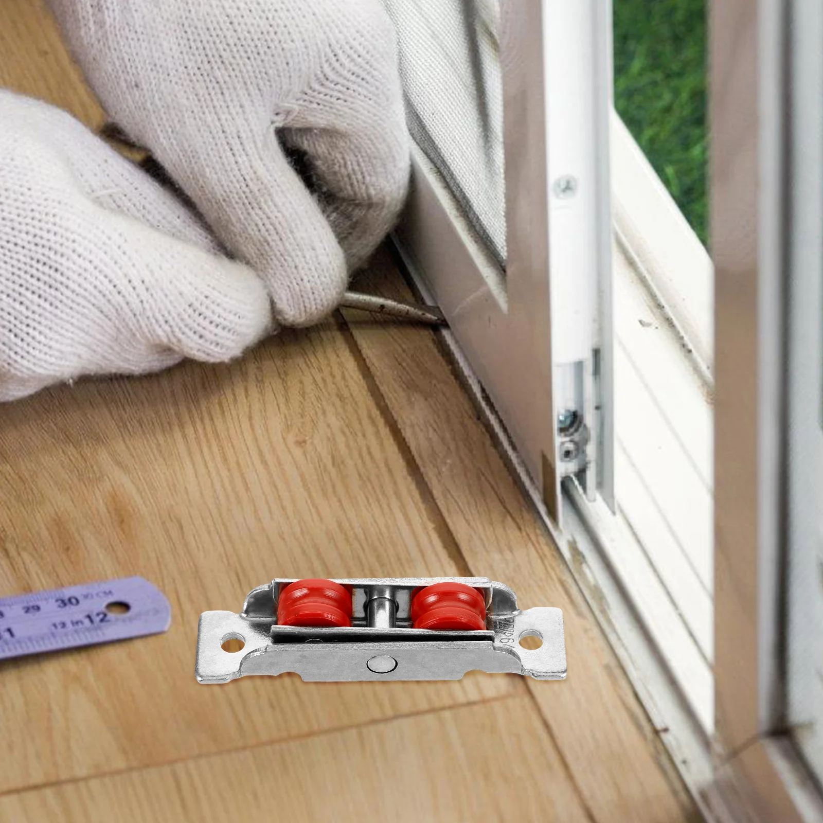 

2pcs Stainless Steel Sliding Nylon For Smooth Operation Sliding Glass Replacement Pocket Rollers Closet Door Wheels Bottom Patio