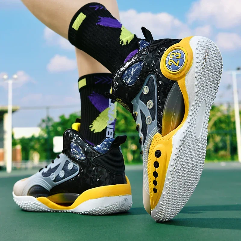 

Высококачественные баскетбольные кроссовки, брендовые дизайнерские спортивные тренировочные кроссовки, уличные кроссовки, мужские сетчатые износостойкие нескользящие светоотражающие кроссовки