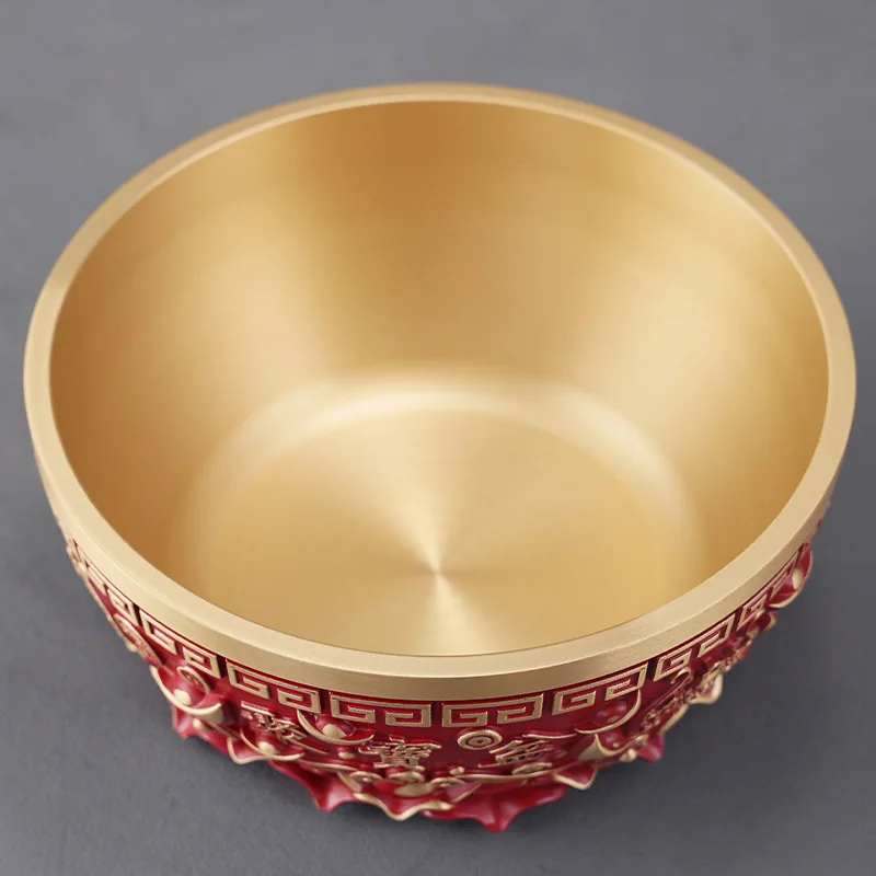 

Cz all-copper ornaments for home decoration bring in wealth and treasure large rice barrel copper basin crafts piggy bank