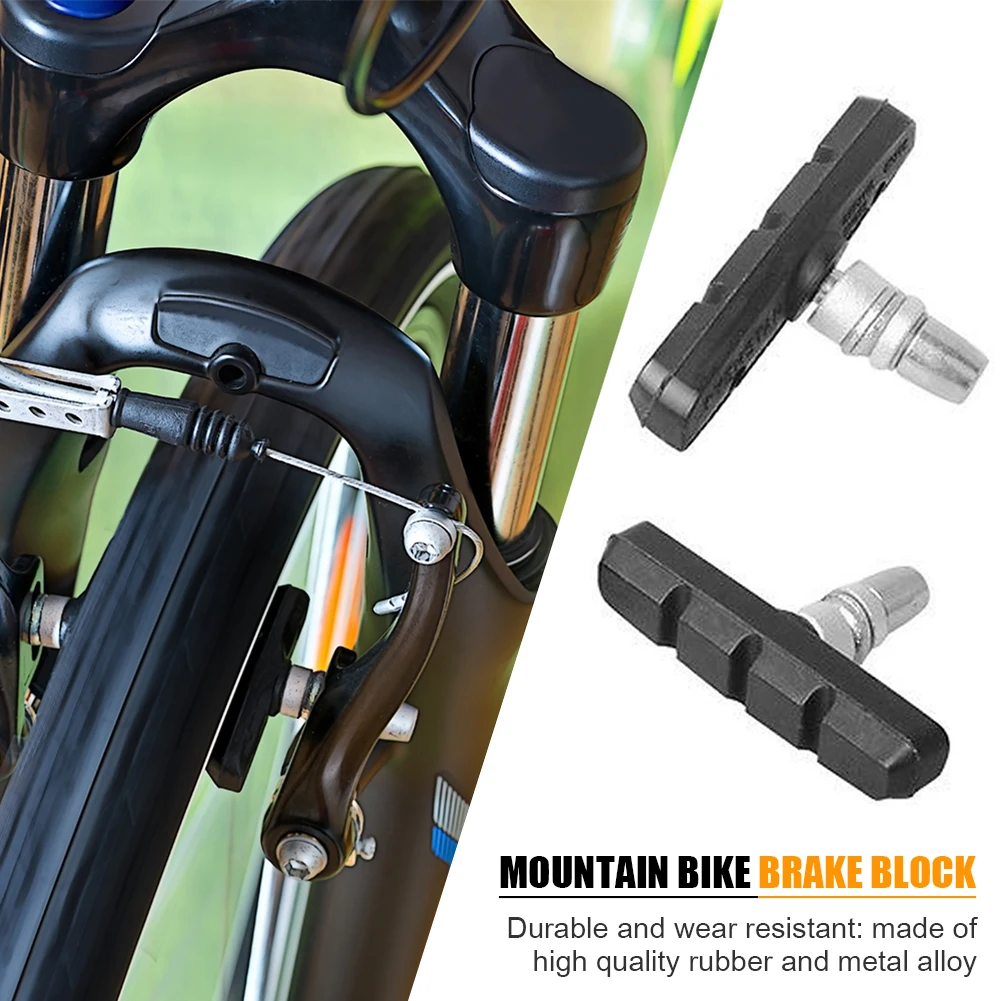 5-1PC Bike Brake Block Rubber Brake Pads V-brake Shoes Pads Silent Brake Pads Bicycle Brake Shoes Bicycle Cycling Accessories image 2
