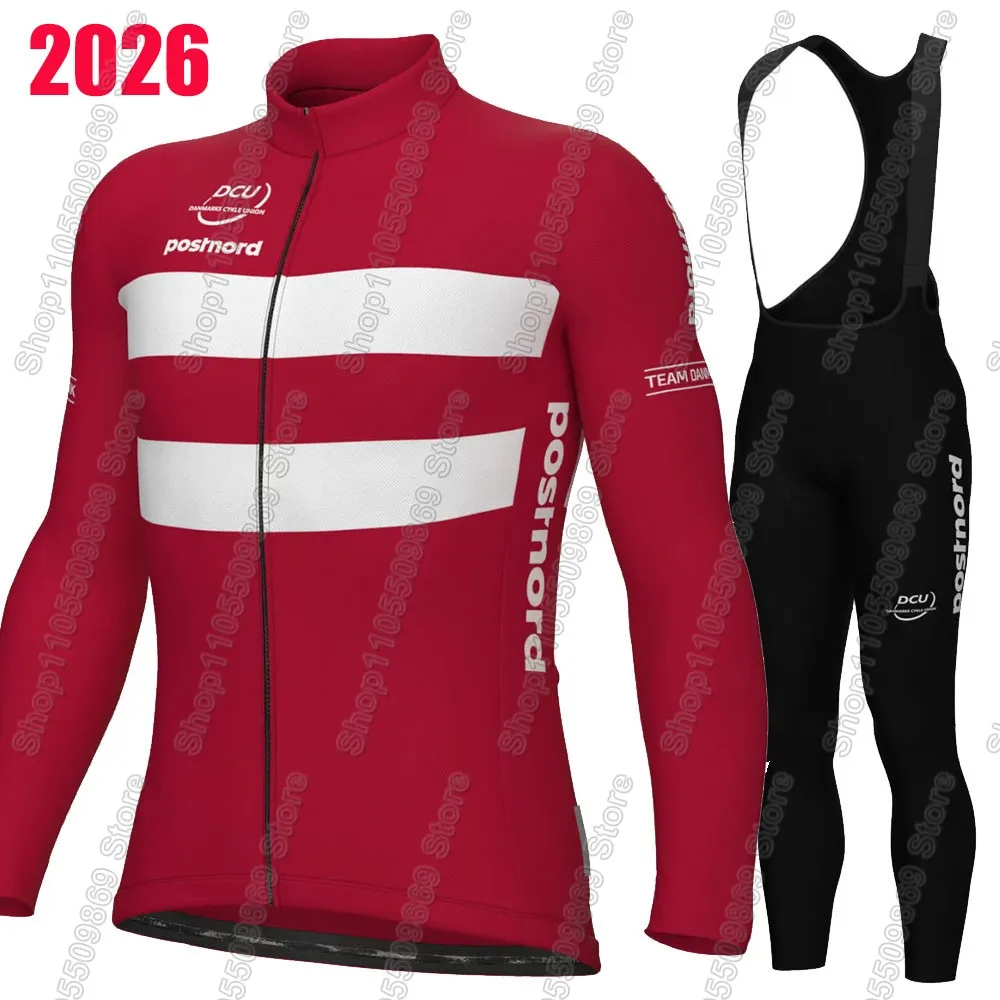 

Denmark National Team 2026 Cycling Jersey Set Summer Winter Clothing Suit Mens Long Sleeve MTB Bike Road Pants Bib Ropa Ciclismo