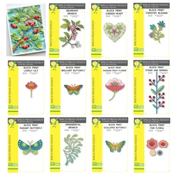 Forest Canopy Branch Blooms Berries Butterfly Christmas Birch Press Design Layer Cutting Dies Scrapbooking For Paper Card Craft