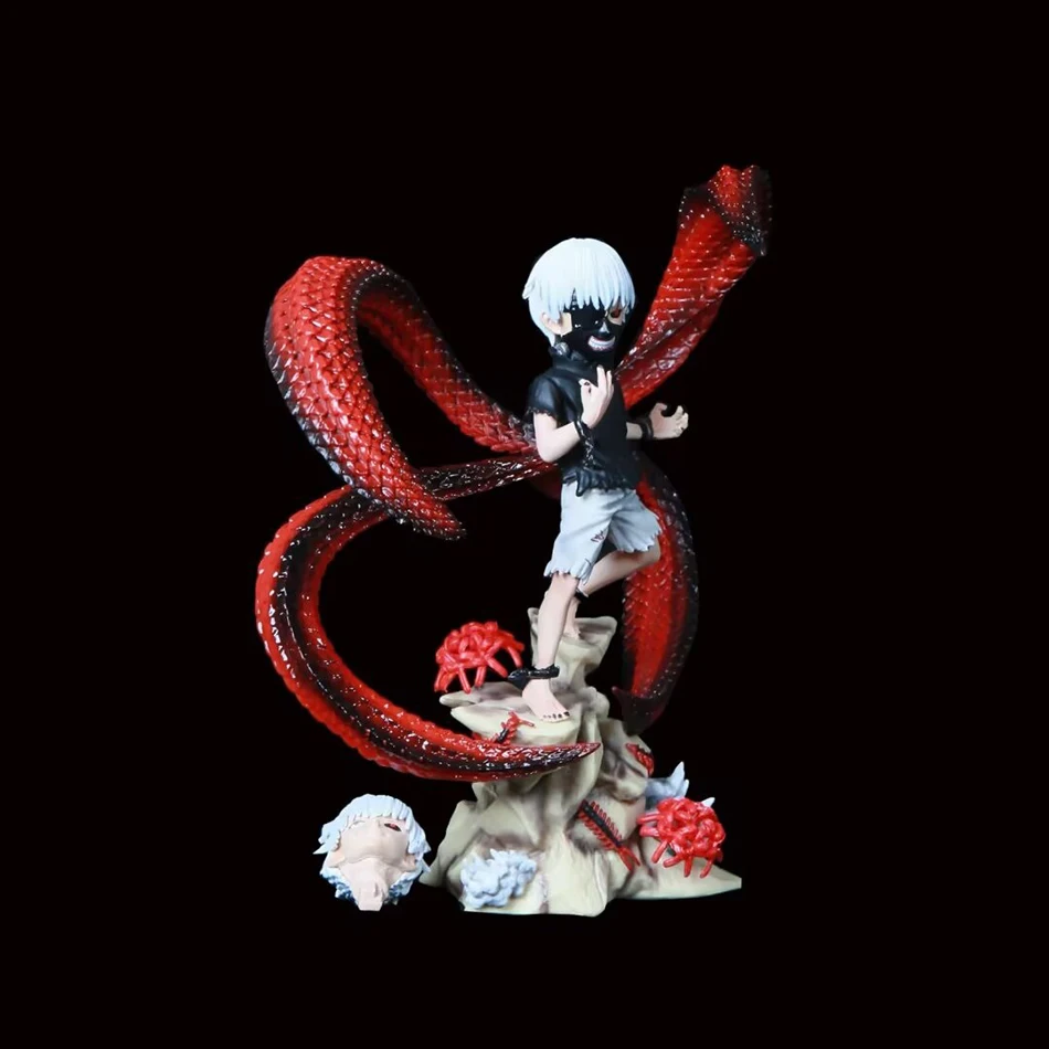 Tokyo ghoul figura centopéia máscara centopéia rosto-mudável kaneki ken animação figura desktop ornamentos decorativos brinquedos