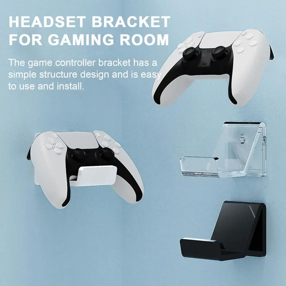 Gamepad Holder Wall Mounted Punch-free Headset Stand Space-saving Storage Rack For PS5 Game Accessories Headset Headphone Holder