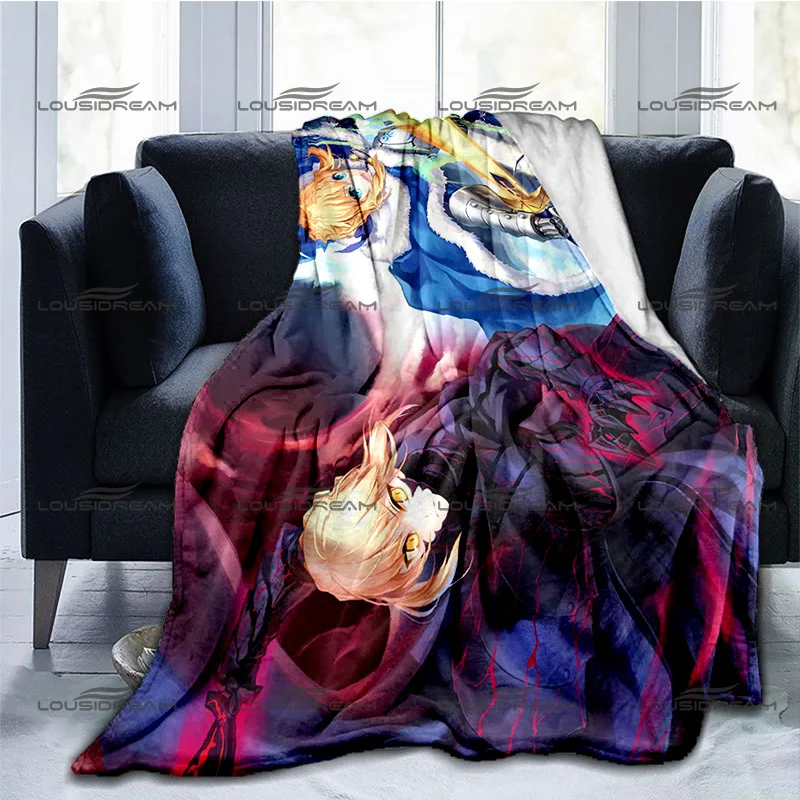 Animato Fate sciabola dea coperta morbida flanella coperta aria condizionata trapunta portatile casa viaggio ufficio coperta