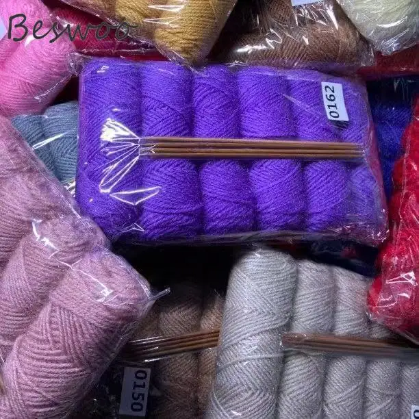 6pcs Total 450g Yarn Baby Men's and Women's Crochet Shoes Hats Scarves Jackets  No Shedding No Pilling