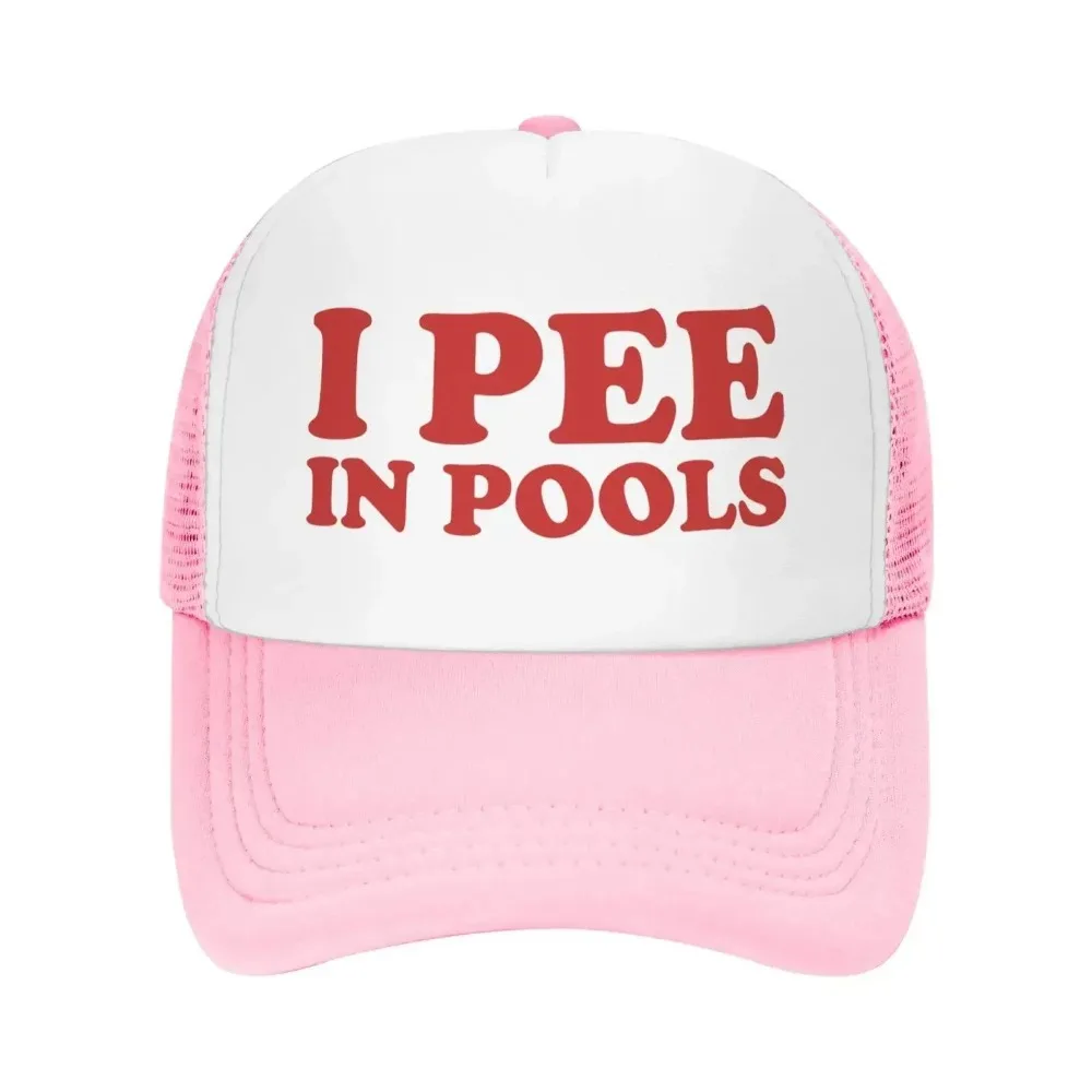 2026 Summer I Pee in Pools Funny Dare Gag Gift Joke - Adult Trucker Cap Hat Black Unisex Baseball Hats Polychromatic