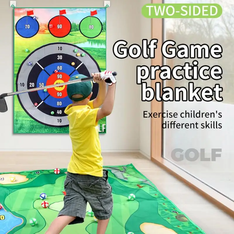 

Golf Chipping Game Mat Dart Target Mat Golf Practice Mats Outdoor Play Equipment Stick Chip Golf Set Backyard Game For Adults