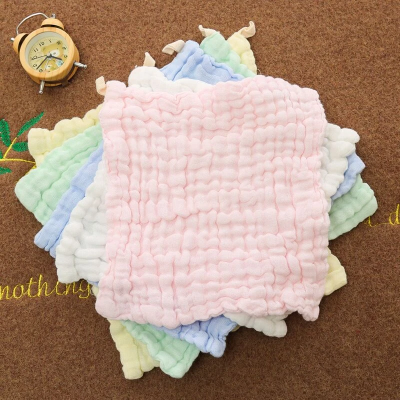 1 Piece 6-layer Washed Gauze Triangle New Born Baby Stuff Bath Kids Cute Boys Girls Infant Newborn Clothing Towel Saliva Towels