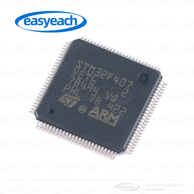 STM32F407VET6 STMicroelectronics LQFP-100 ARM Cortex-M4 32 بت متحكم MCUs