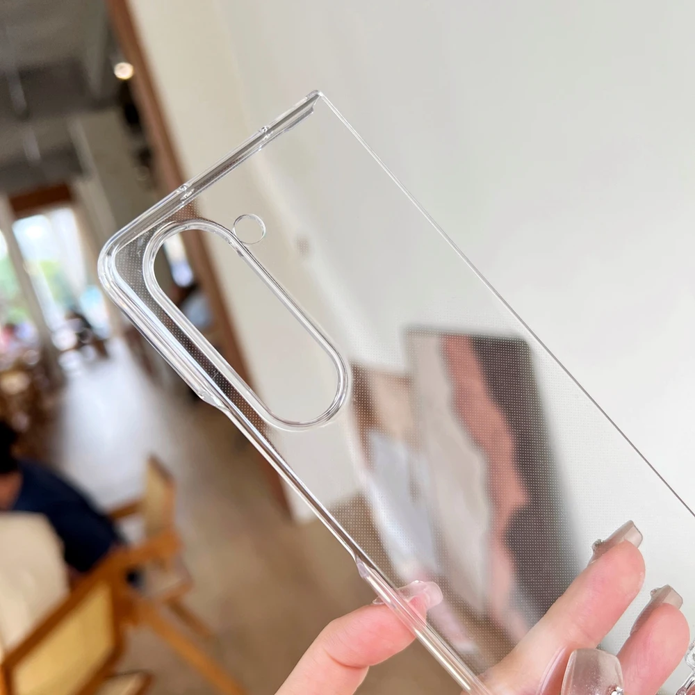 Phone Case For Samsung Galaxy Z Fold 6 5 4 3 2 Matte Transparent 2 in 1 Hard Shockproof Cover Shell