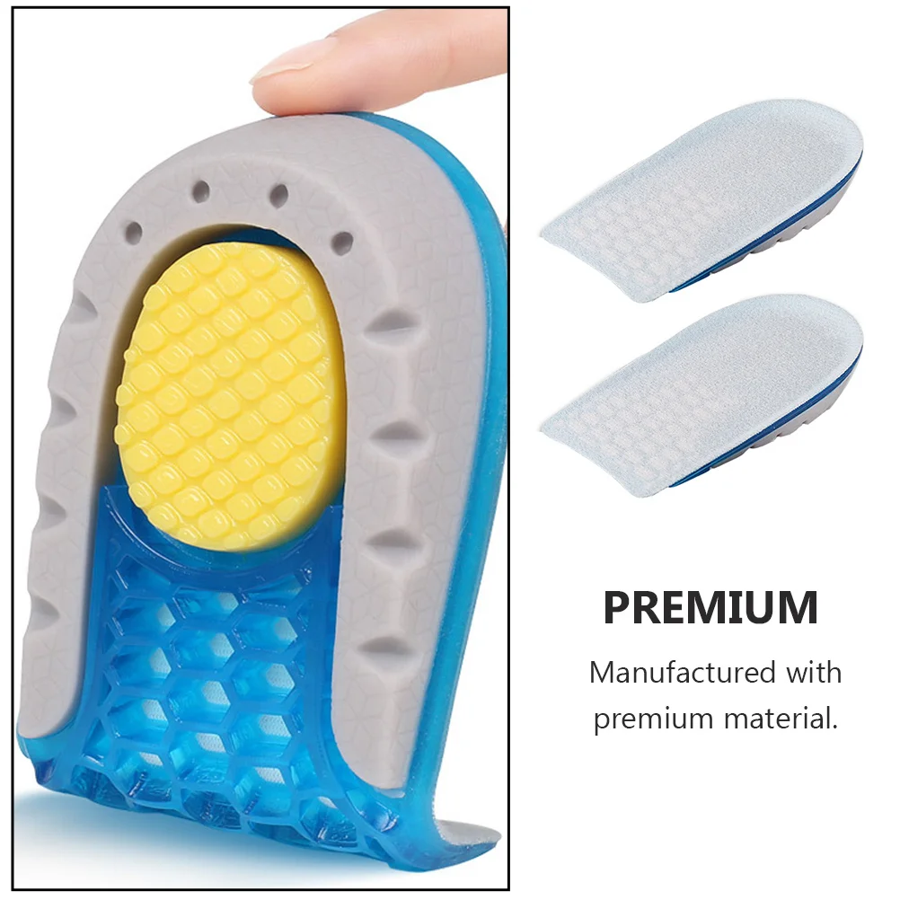 1 زوج الارتفاع زيادة نعل غير مرئية مستقرة سيليكون للصدمات تنفس ذاتية اللصق مريحة نصف وسادة #5