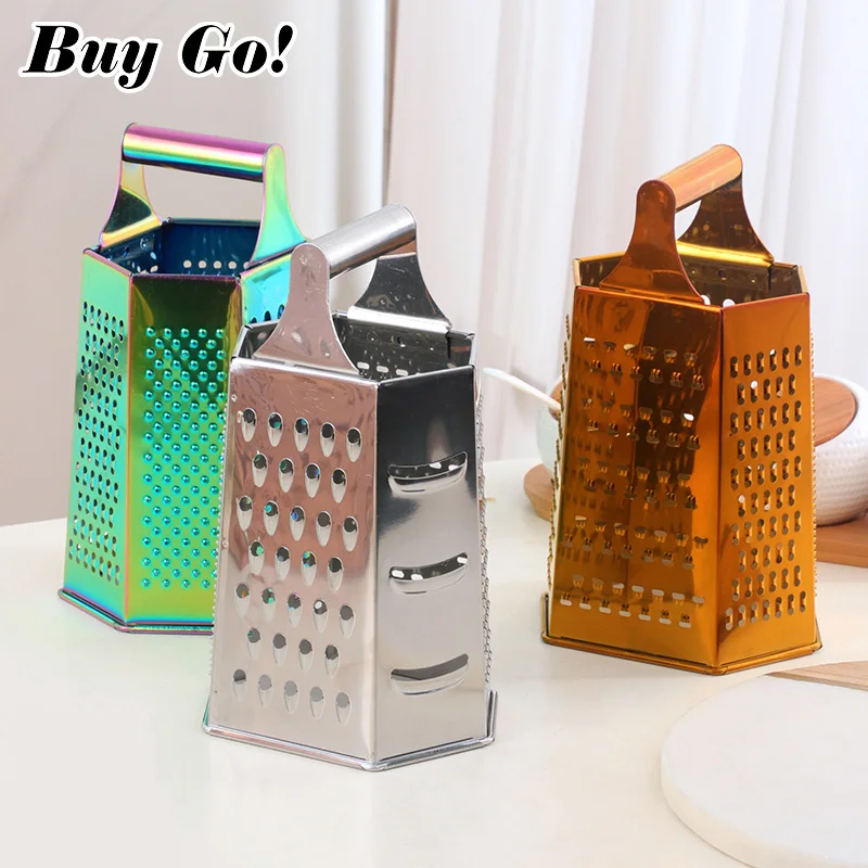 多機能野菜ボックスおろし金、ステンレス鋼、6面スライサー、手動シュレッダー、チーズ、ジャガイモ、フルーツカッター、キッチン