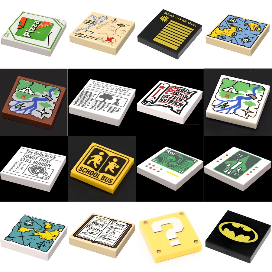 

Плоский 2x2 печатный строительный блок MOC 3068, детали кирпичных игрушек-развивающий конструктор «сделай сам», для творческой игры и модели здания