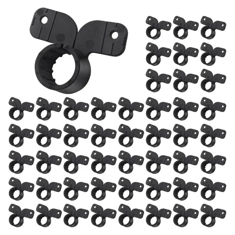 652F 50Pcs Tubing Clamps Water Tube Hose Clamp Fittings Suspension Tube Clamps
