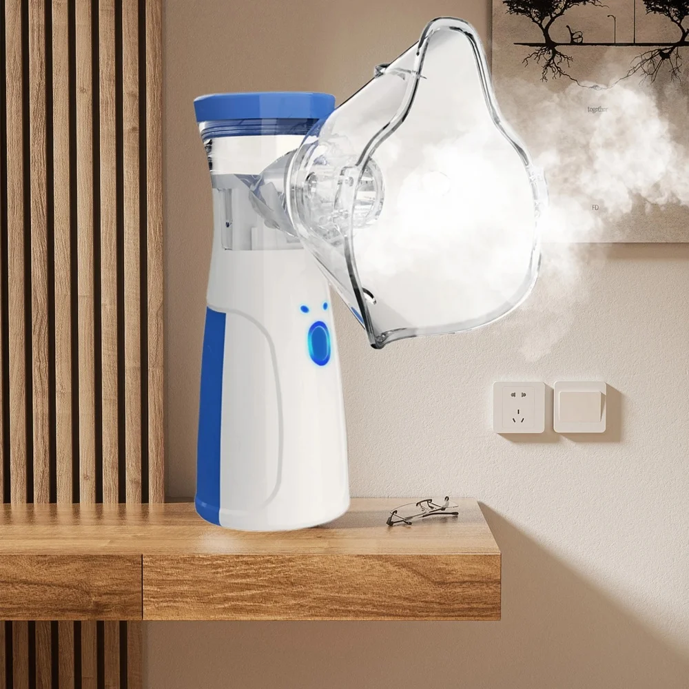 Mini Cold Spray Facial Steamer Portable Humidifier Hydrating Skin Care Mister Rechargeable Nebulizer Beauty Moisturizing Sprayer