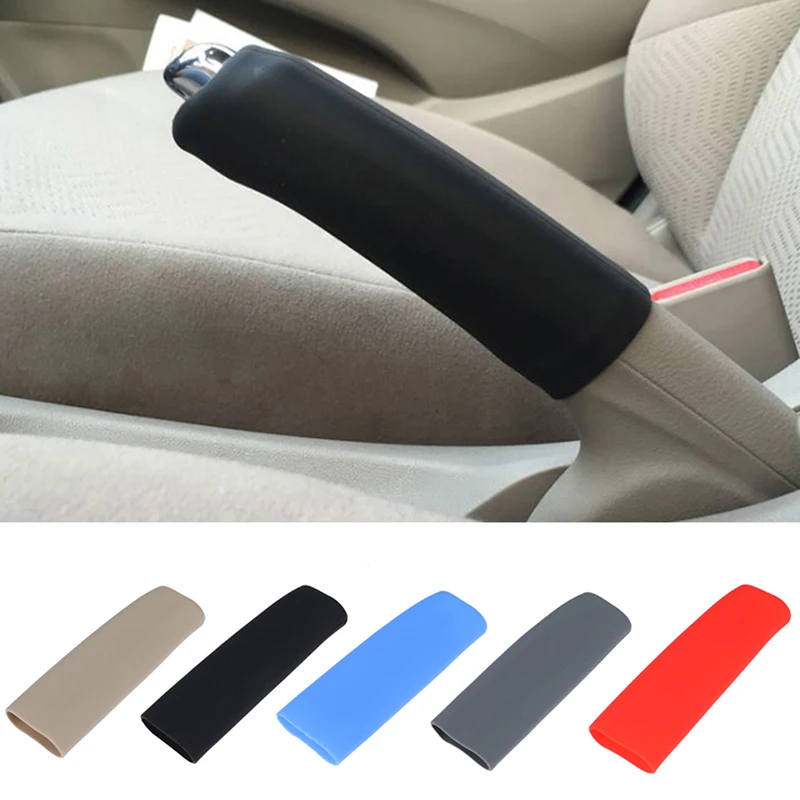 1PC Colorful Silicone Gel Cover Anti-slip Hand Brake Universal Car Handbrake Silicone Protective Cover Car Interior Accessories