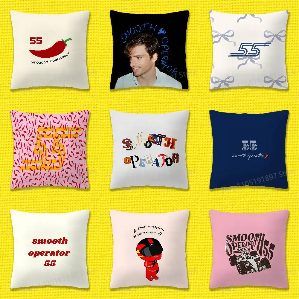 

C-Carlos Sainz Smooth Operator Throw Pillow Case For 50x50cm 40x40cm 55x55cm 45x45cm 30x30cm Square Bedroom Pillowcase Cover