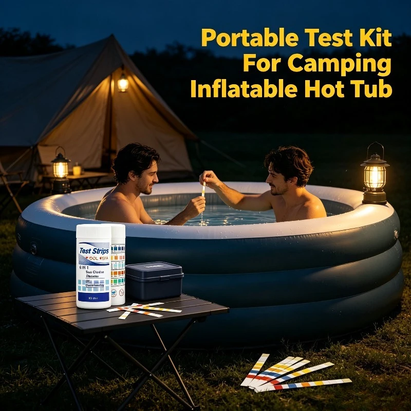 3-in 1 Pool Spa Water Test Strips Accurate PH Chlorine Alkalinity Hardness Tester Paper for Hot Tub Backyard Swimming (50PCS)