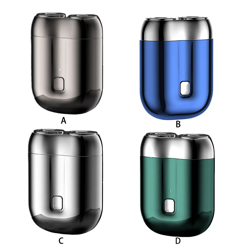 Mini Double Head Electric Shaver USB Rechargeable Waterproof Travel Rotary Razor Portable Men Hair Beard Trimmer Electric Razor