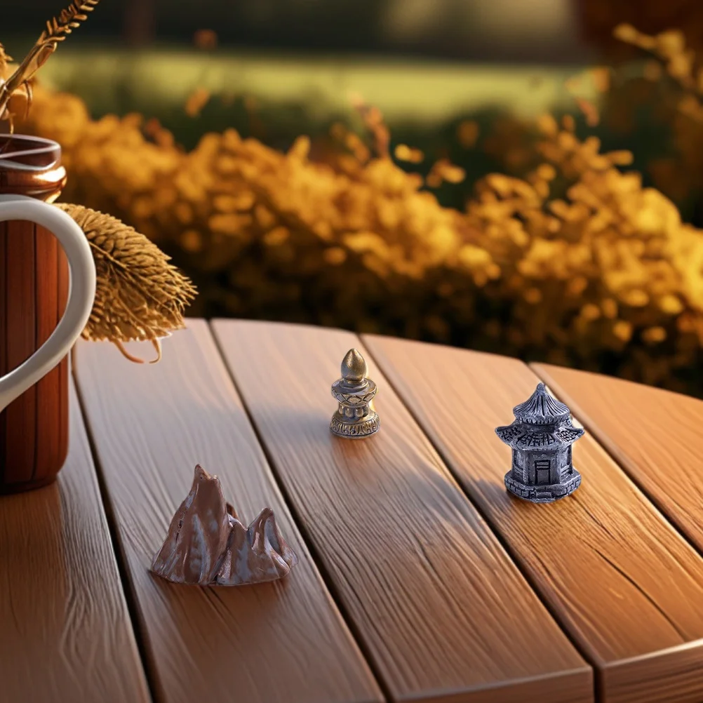 

12pcs Micro Landscape Mountain Figurines Miniature Rockery Decor For Terrarium Fairy Garden Artificial Resin Stone Sculpture