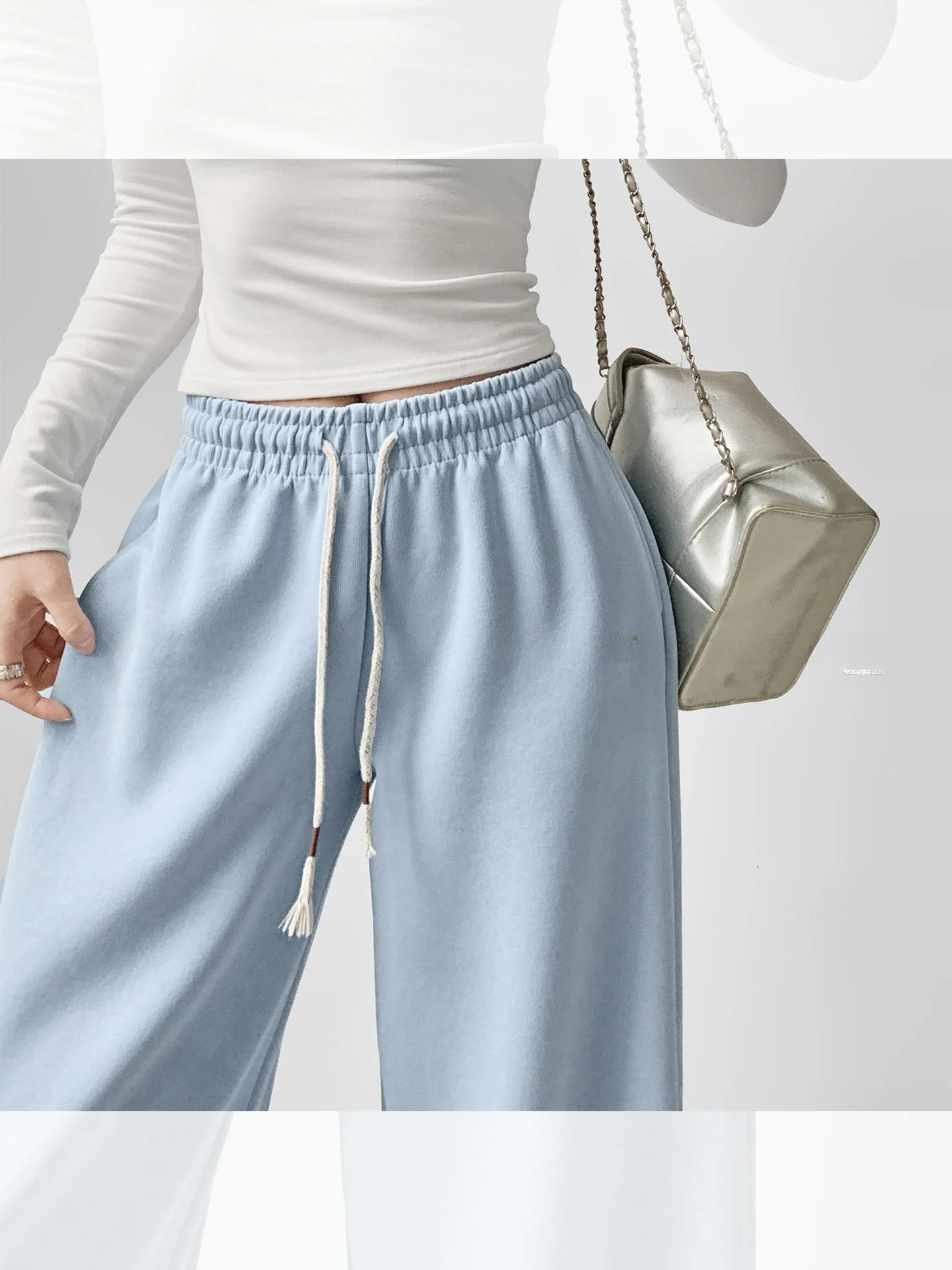 

Женские спортивные брюки Thiened Fce, свободные повседневные брюки прямого кроя, уличные брюки из смесового хлопка, осенне-зимняя мода