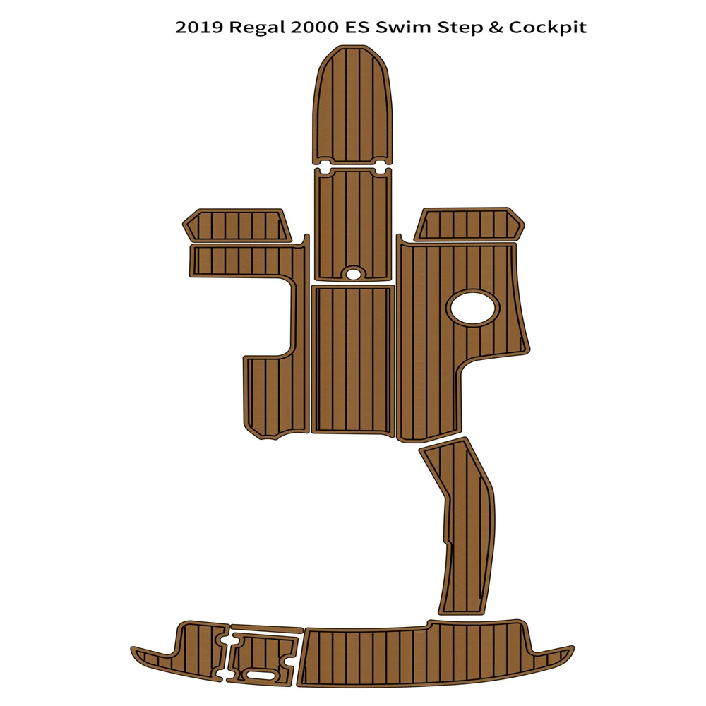 

2019 Re-gal 2000 ES Swim Platform Cockpit Pad Boat EVA Foam Teak Deck Floor Mat SeaDek MarineMat Gatorstep Style Self Adhesive