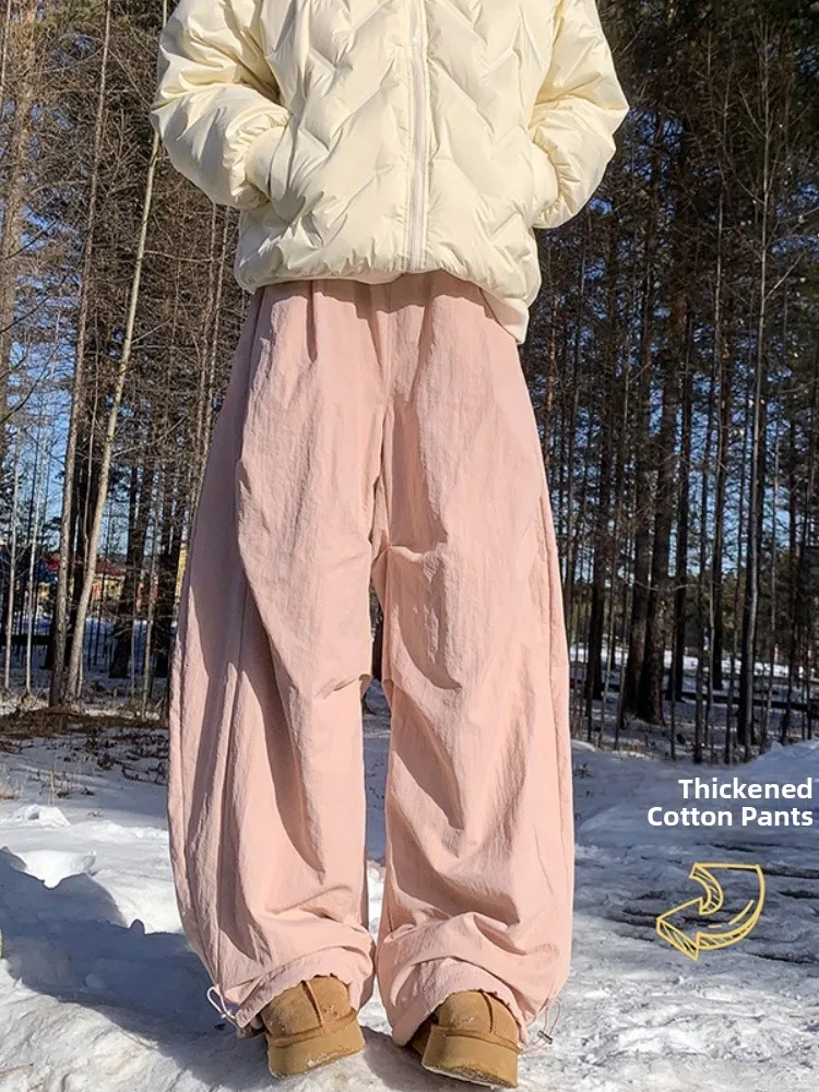 

Мужские зимние утепленные хлопковые брюки для температур до -40°C, ветрозащитные, морозостойкие, прямые, повседневные, для активного отдыха