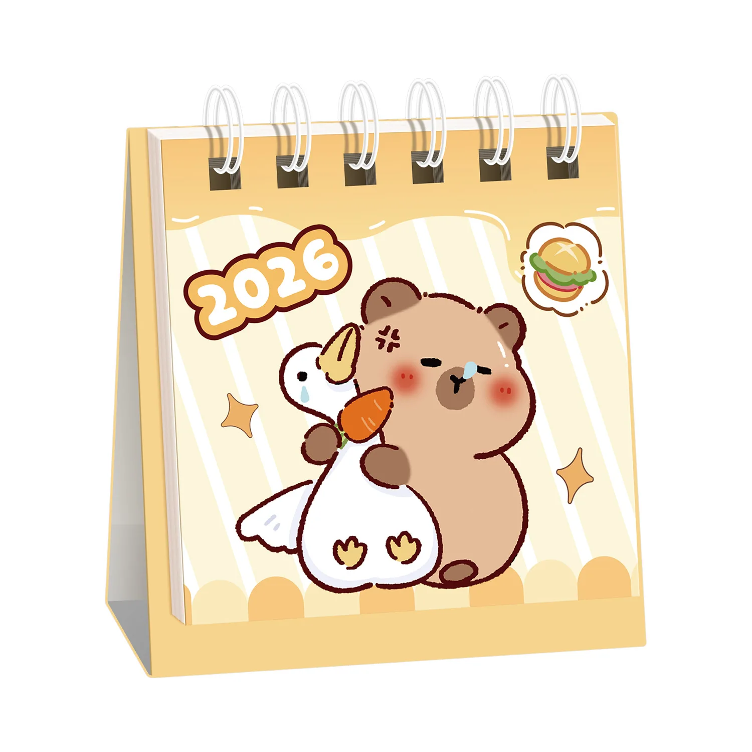 2026 التقويم كابيبارا الكرتون أجندة مكتبية /رزنامة مكتبية لطيف البسيطة التقويمات مكتب الطالب المكتبية #6