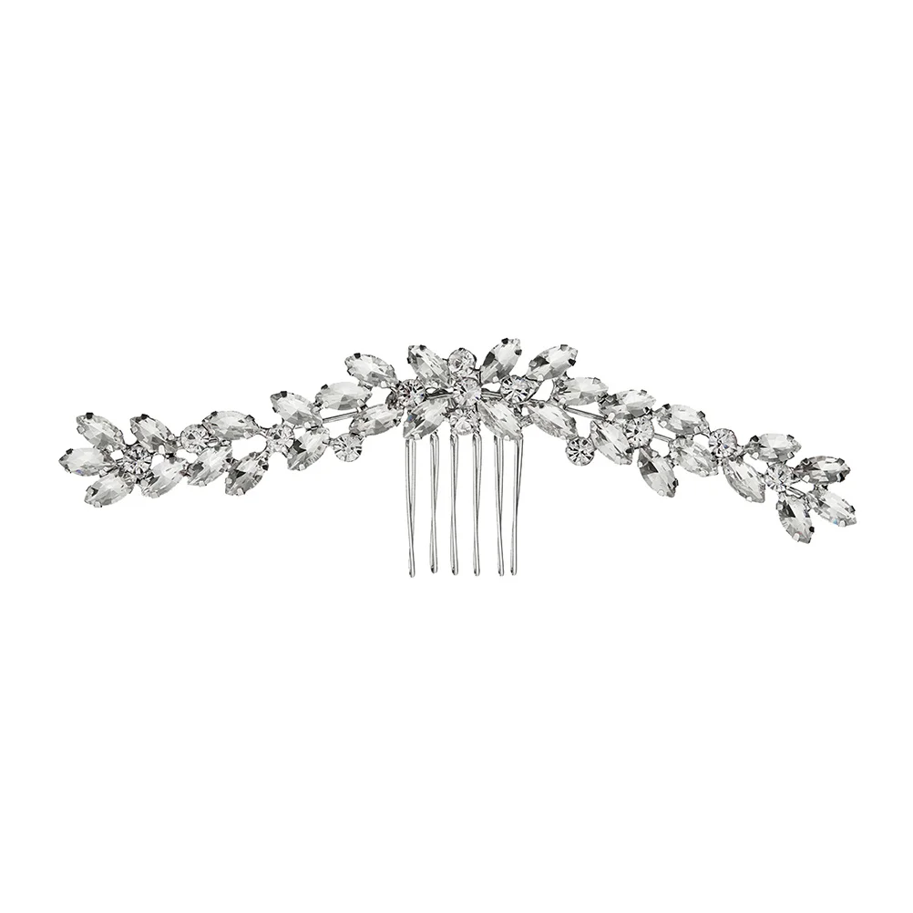 

1Pcs Rhinestone Bride Hair Comb Delicate Wedding Headdress Bridal Hair Accessory Chic Headwear for Women Bridesmaids