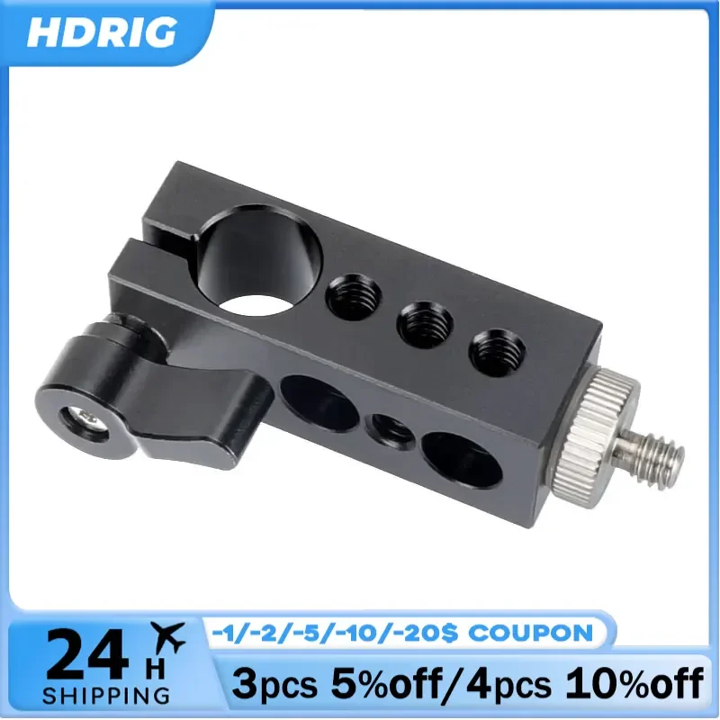 HDRIG 15mm Single Rod Clamp fr Rail System With 1/4