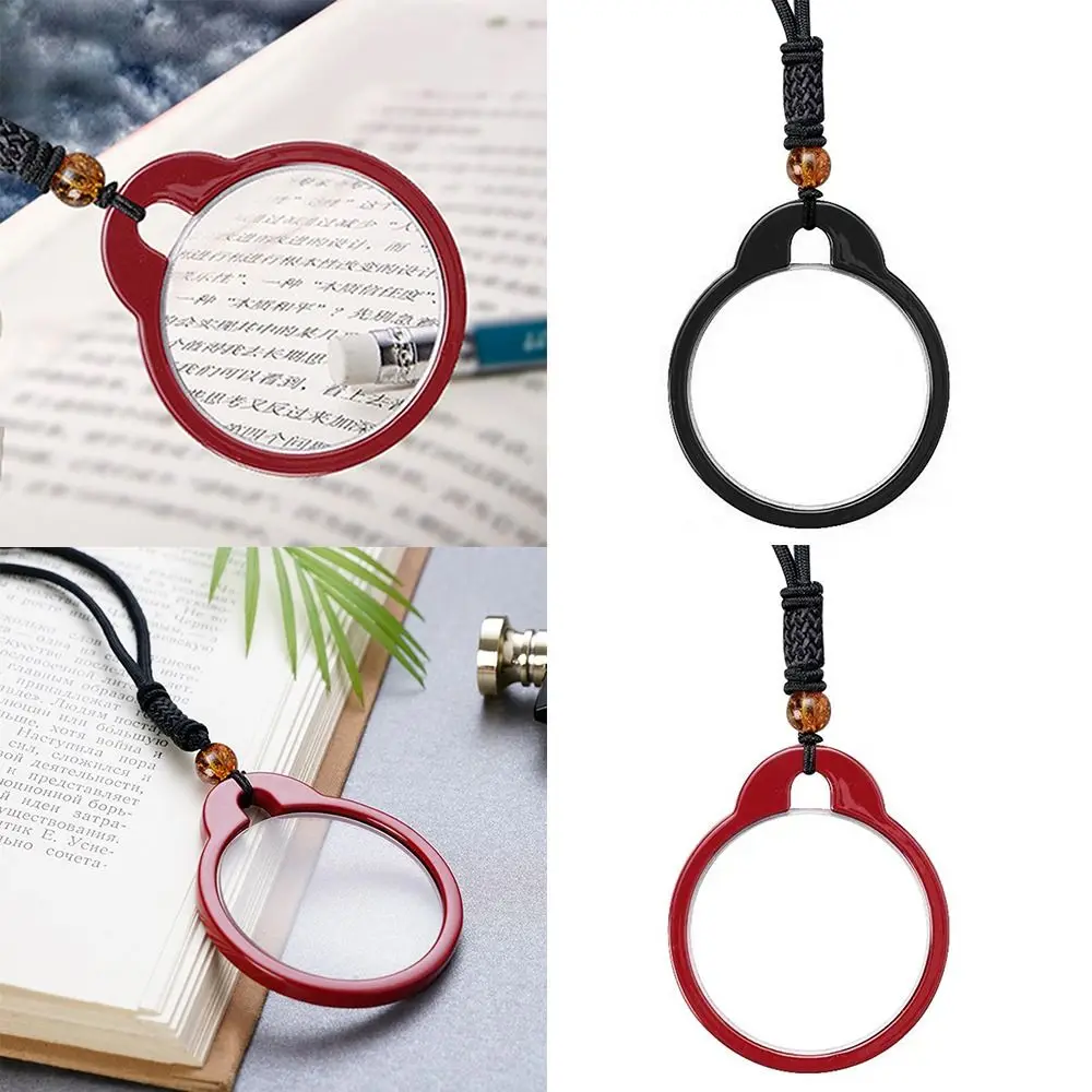 New Practical Decoration Necklace Reading Glasses Magnifier Pendant Creative Reading Glasses Reading Helper
