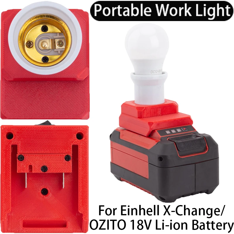 

Portable tool light suitable for Einhell X-Change/ OZITO 18V Cordless E27 bulb LED light indoor and outdoor work light