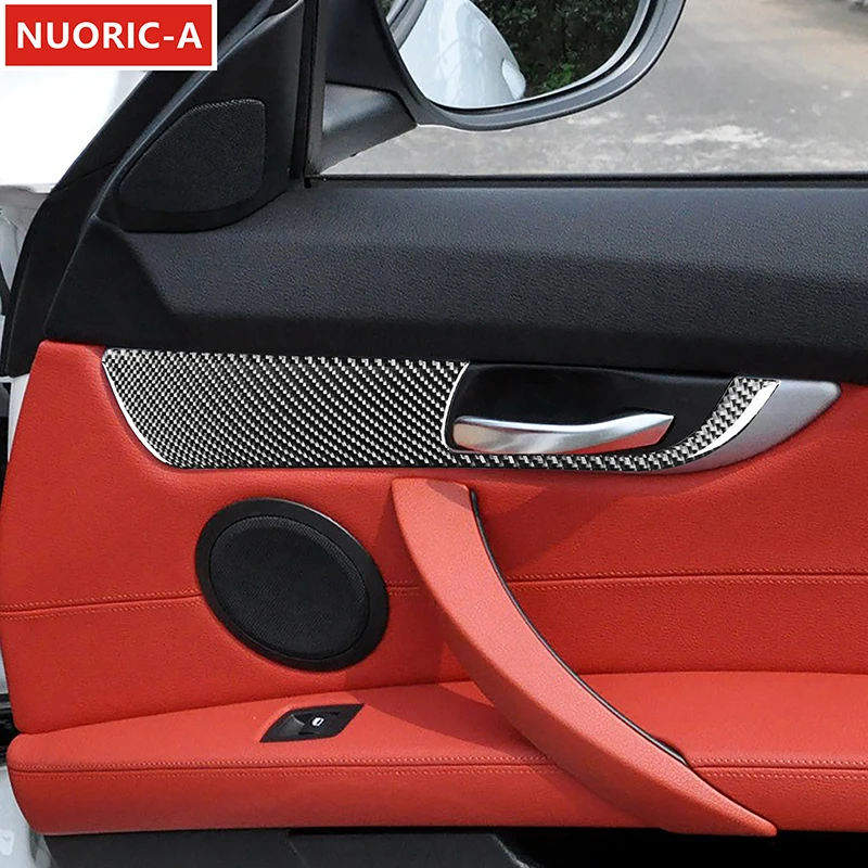 

Дверная ручка автомобиля, панель, рамка, декоративная наклейка, декоративные полоски для BMW Z4 E89 2009-16, аксессуары для интерьера, наклейки из углеродного волокна