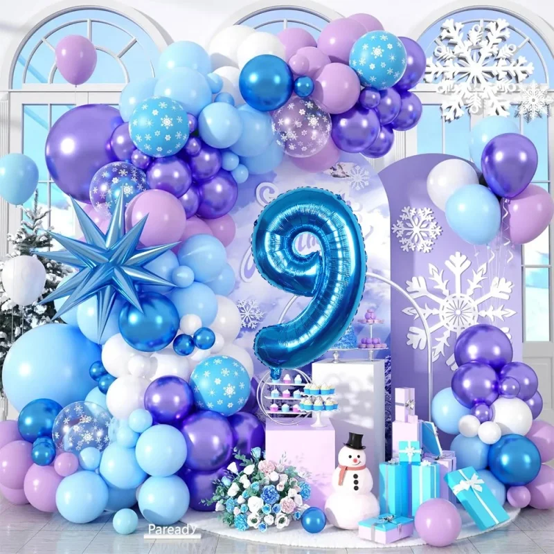 

Light Blue Purple and Blue Balloon Set with Digital Balloons and Latex Balloons Suitable for Graduation and Birthday Decoration