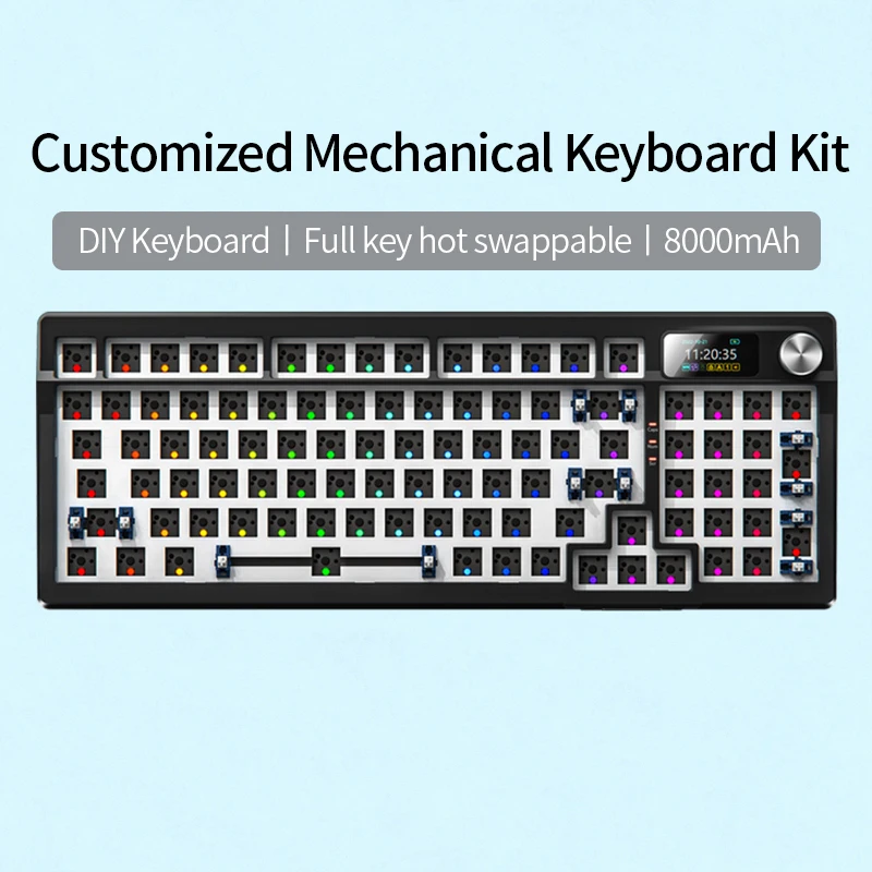 YINDIAOY95 Mechanical Keyboard KIT With Display Screen RGB Backlit Gasket Structure Gaming Hot Swap Keyboard for Customized