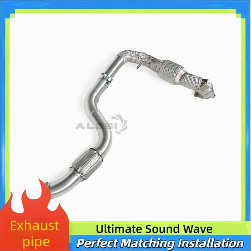 

High Flow Downpipe Exhaust for Mercedes Benz GLA250/CLA260 1.6T (X156) 2013-2016 SS304 Insulated 200-core Catalytic Converter