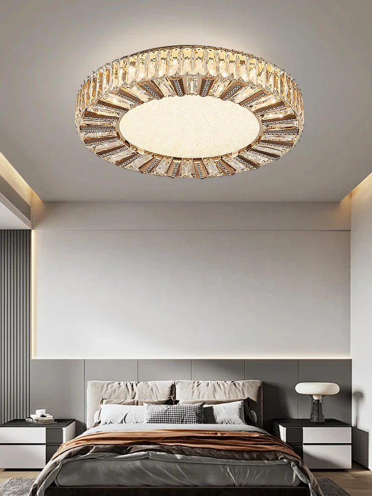 

Luxury Crystal Ceiling Lamp 2024 Led Postmodern Dining Room Roof Light Fixture Elegant Lamparas De Techo Bedroom Lustres