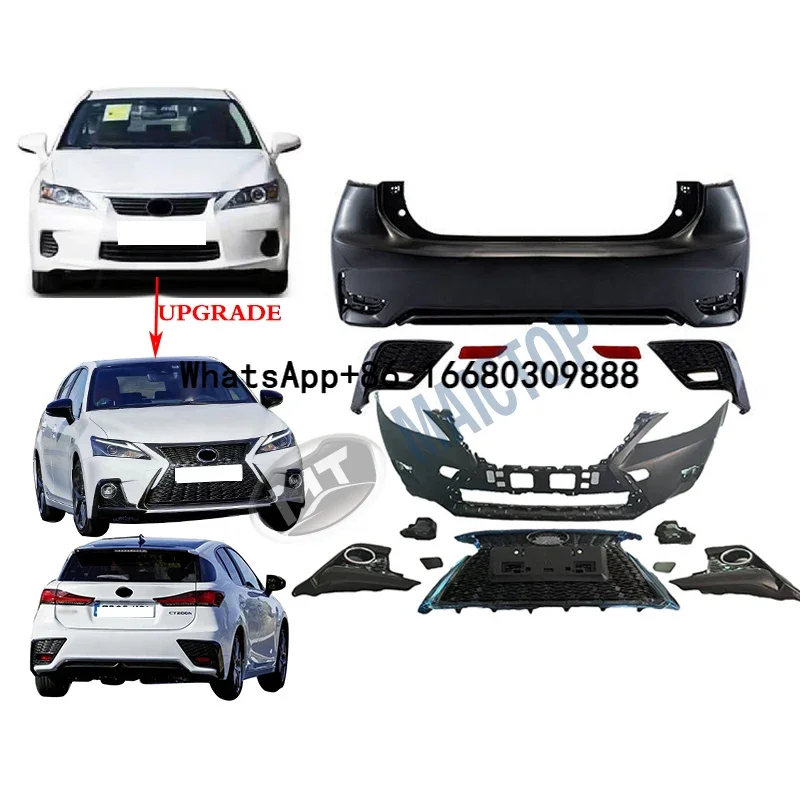 

Maictop car accessories facelift bodykit front rear bumper grille for CT 200h CT200 CT200h 2012-2019 upgrade to 2020 2021