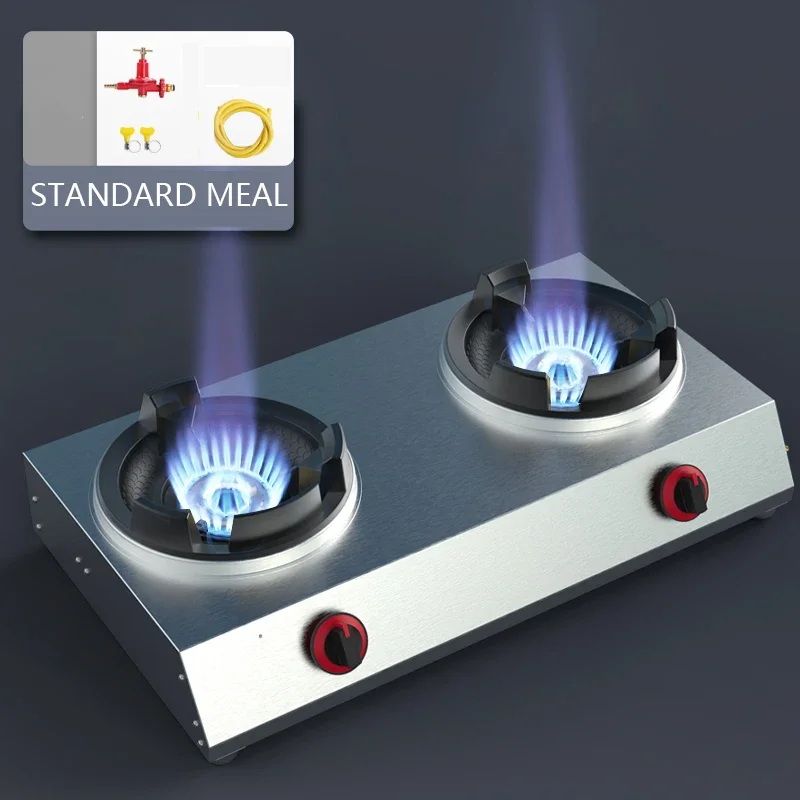 Medium And High Pressure Gas Stove Household High-Fire Power Double Stove Gas Liquefied Petroleum Gas Violent Fire Stove