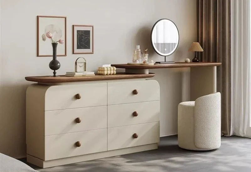 

French Modern Small Apartment Dresser Can Be Rotated and Retractable Multi-function Трюмо С Зеркалом Мебель