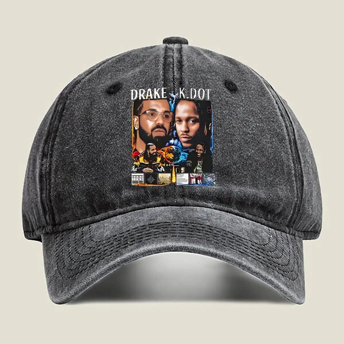 

Мытая бейсболка «Drake & K — Dot Music, Collab Design»