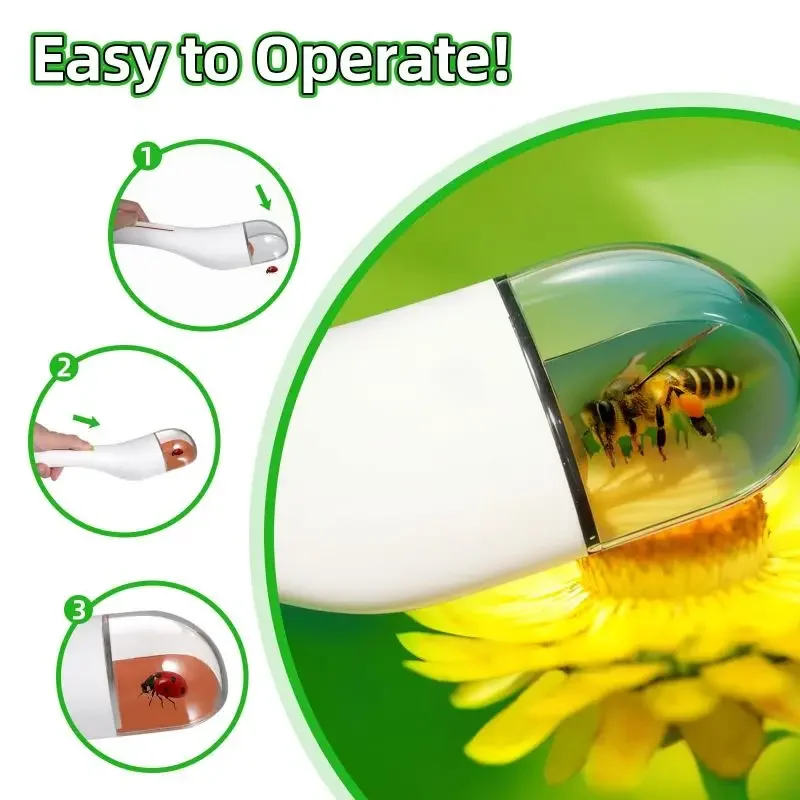 Portable Transparent Insect Catcher Quick-Release Insect Catching Tool Push Type Insect Observer For Outdoor Exploration