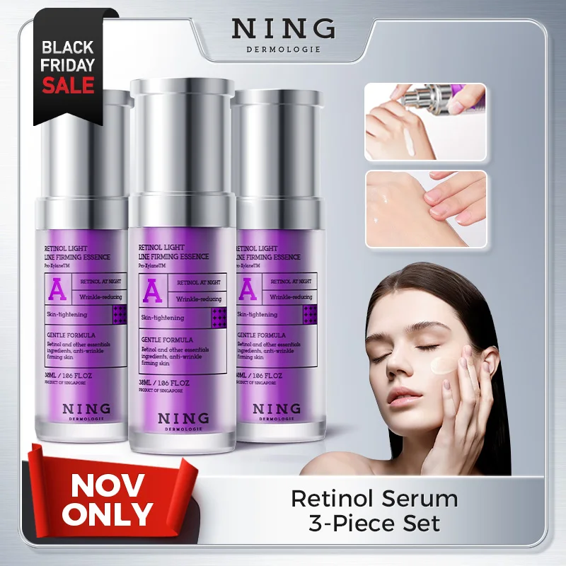 

3pcs Retinol Face Serum: Boost Firmness, Brightness & Moisture with Carnosine & Centella Extract