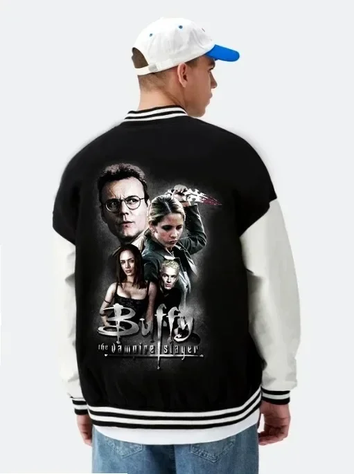 2024 Hot Usa Tv Series Movie Buffy The Vampire Slayer Classic Unisex Baseball Jacket Uniform Hoodies Varsity Motorcycle Jackets