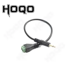 Gold plated 3.5mm headphone plug to screw terminal short cable, 1/8 'mono audio male audio device terminal extension transfer