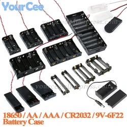 2pcs/1pc 18650 CR2032 AA AAA 9V-6F22 Lithium Battery Box Power Bank Cases in Parallel Series Battery Holder Storage PCB