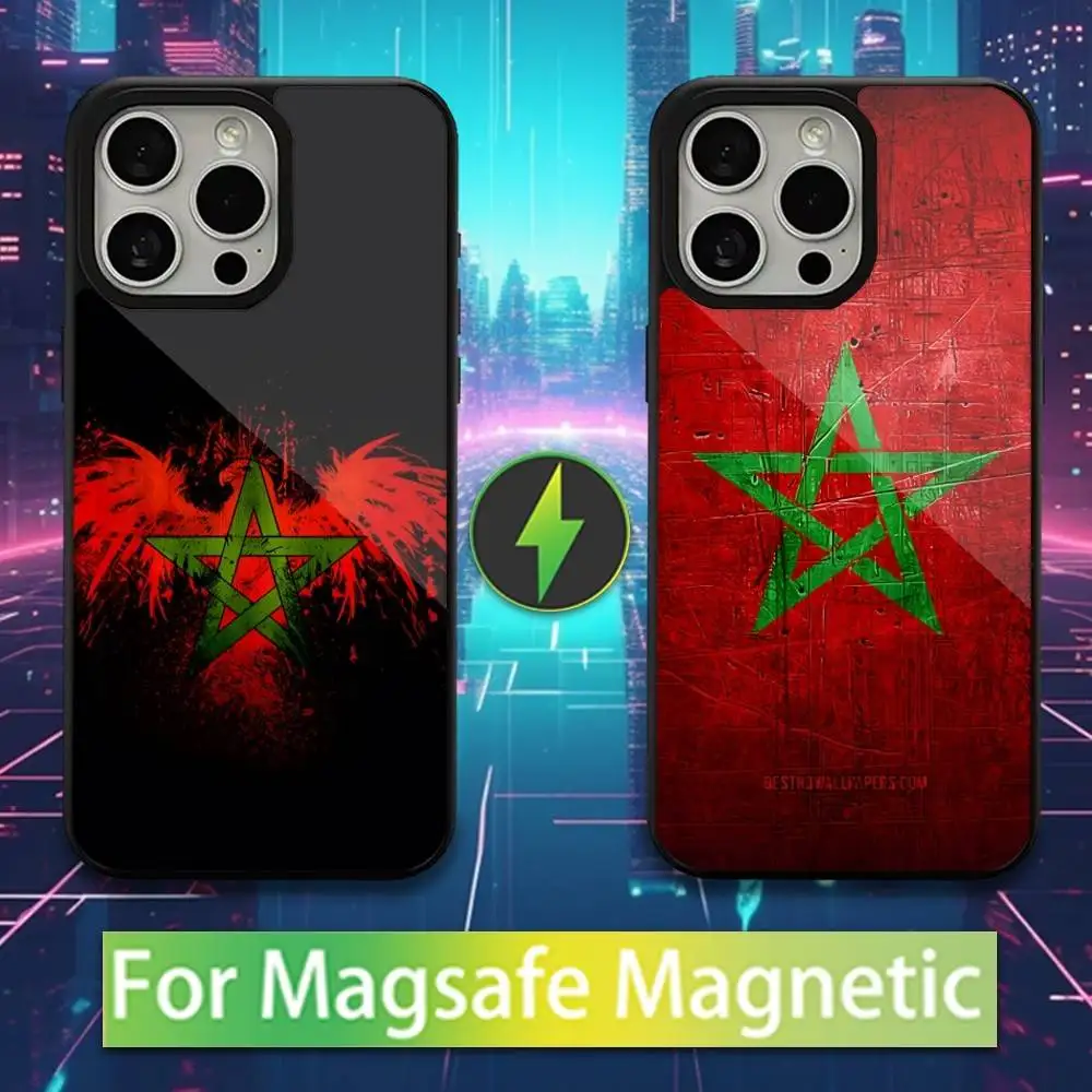 

Flag Morocco Art Phone Case For iPhone 16,15,17,14,13,12,11,Pro,Max,Plus,Mini,Magsafe,Magnetic Wireless Charging Case