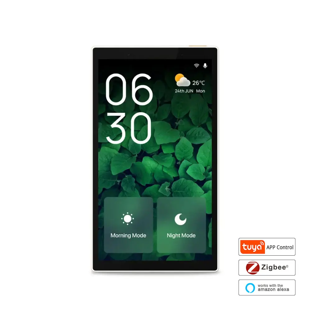 Tuya Smart Central Control Panel US Type 5-inch Touch Screen Built-in Zigbee BLE Multimode Gateway and Alexa Voice Control