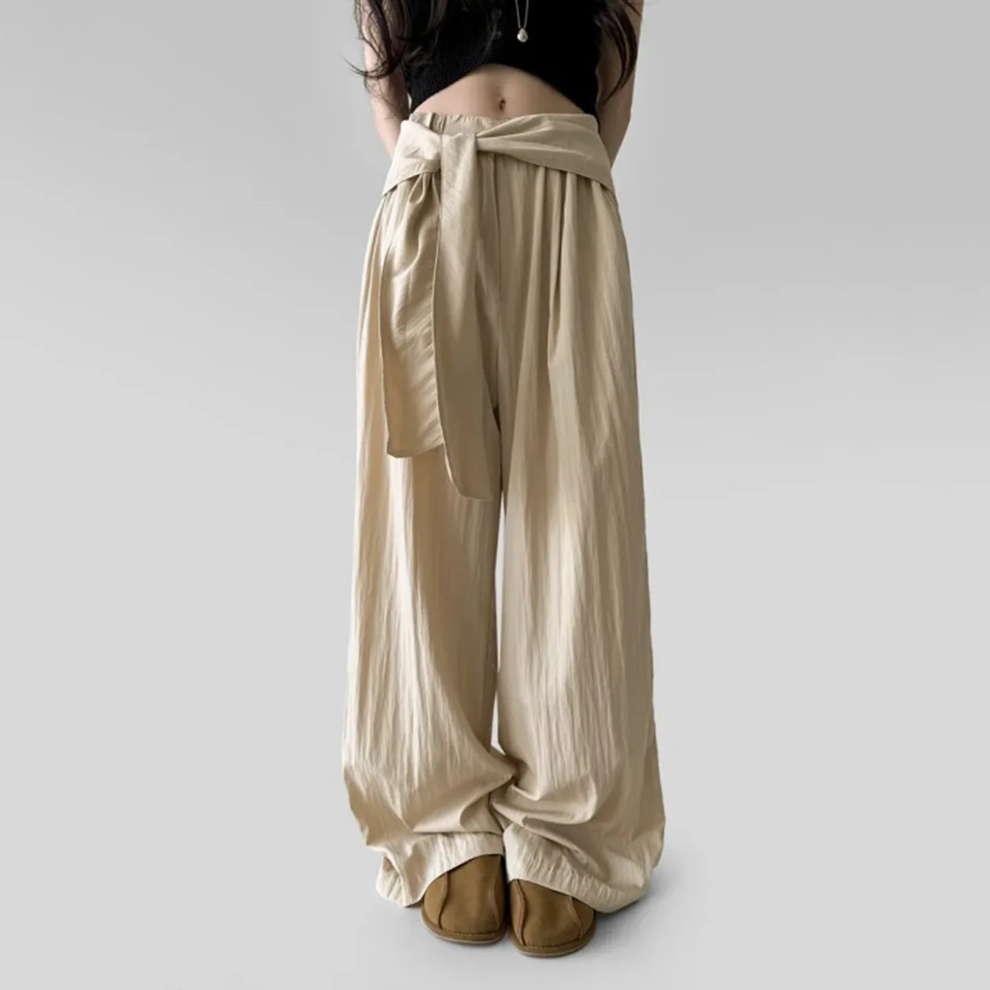 

Брюки Y2K с высокой талией, быстросохнущие, прямые, в стиле ретро, утягивающие, повседневные, комфортные для американских женщин